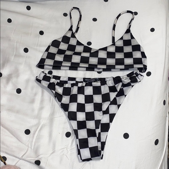 Nasty Gal Other - Nasty Gal black and white checkered bikini